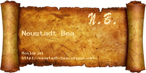 Neustadt Bea névjegykártya